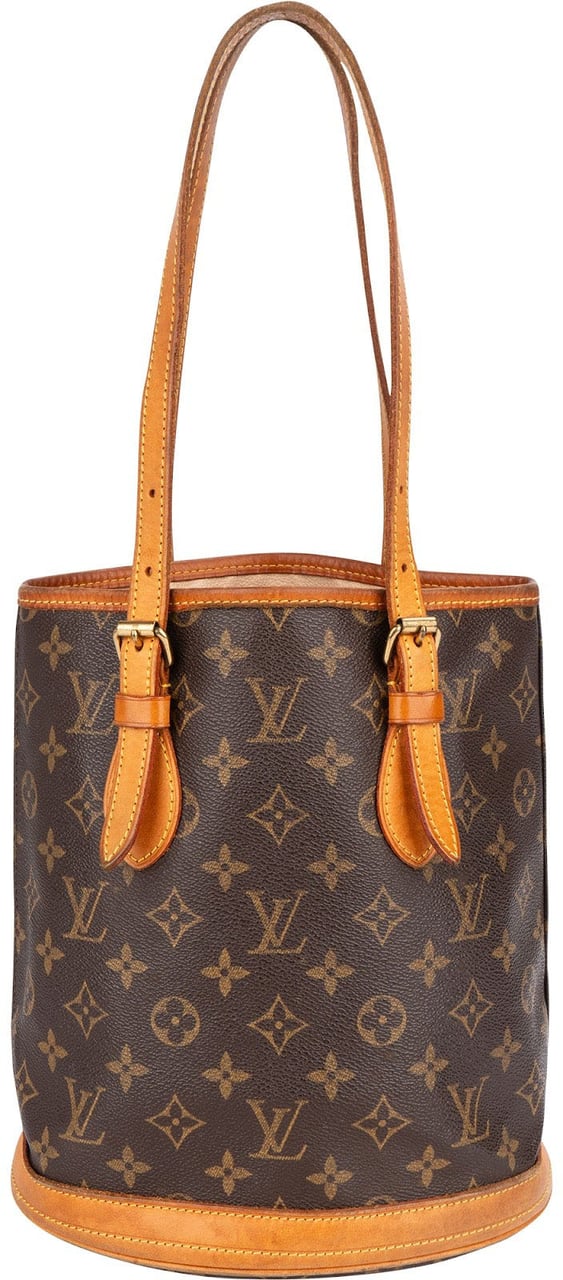 Louis Vuitton Monogram Canvas Bucket PM Shoulder Bag Bruin