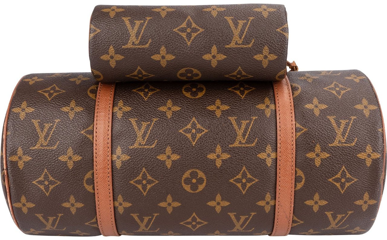 Louis Vuitton Monogram Canvas Papillon Set Handbag Bruin