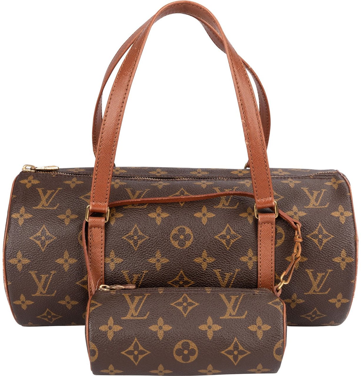 Louis Vuitton Monogram Canvas Papillon Set Handbag Bruin