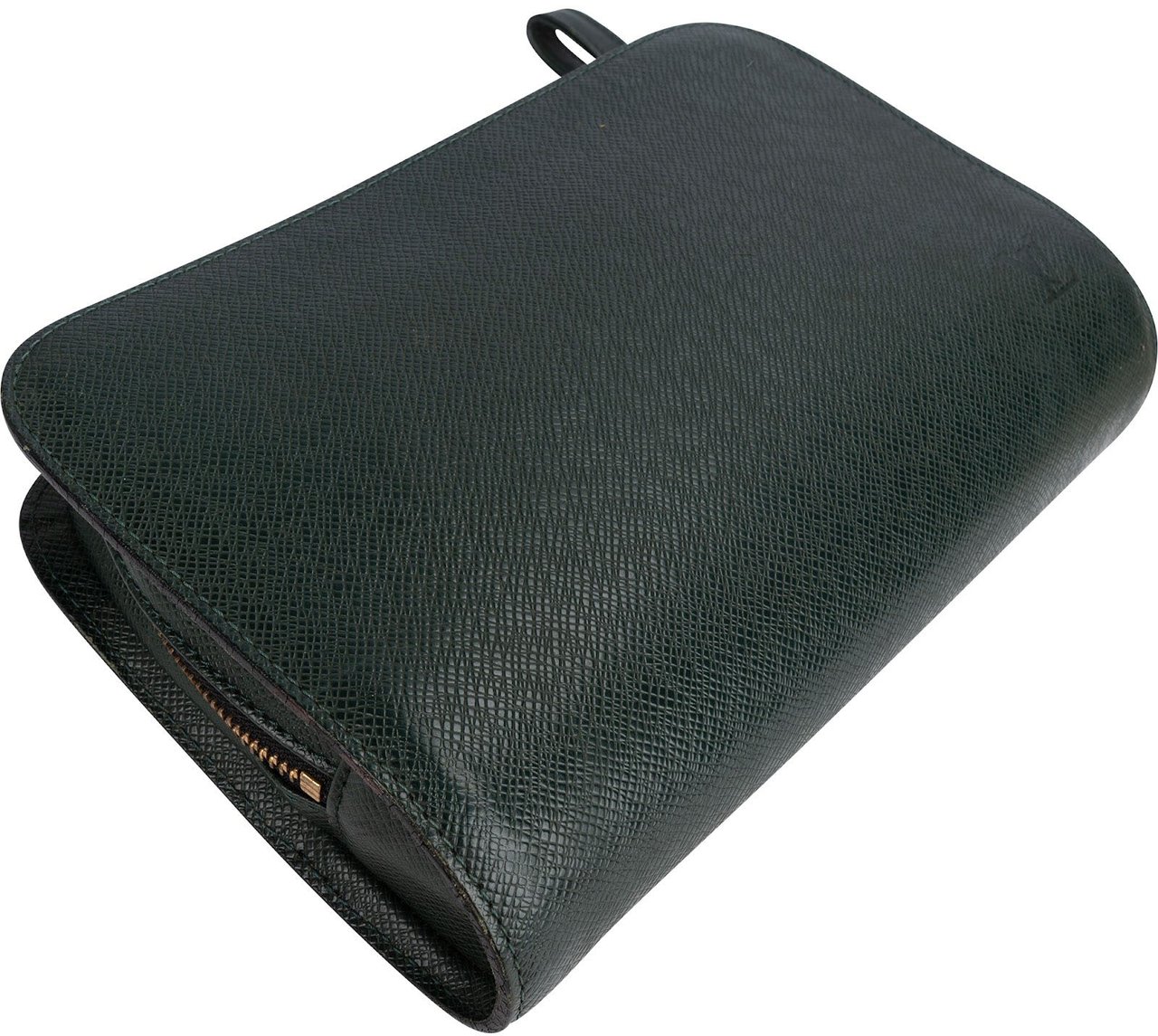 Louis Vuitton Green Taiga Leather Baikal Clutch Bag Groen