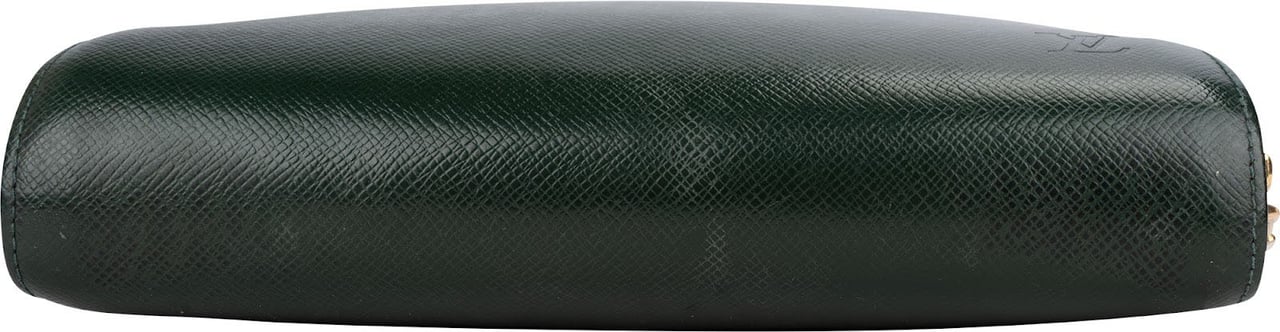 Louis Vuitton Green Taiga Leather Baikal Clutch Bag Groen