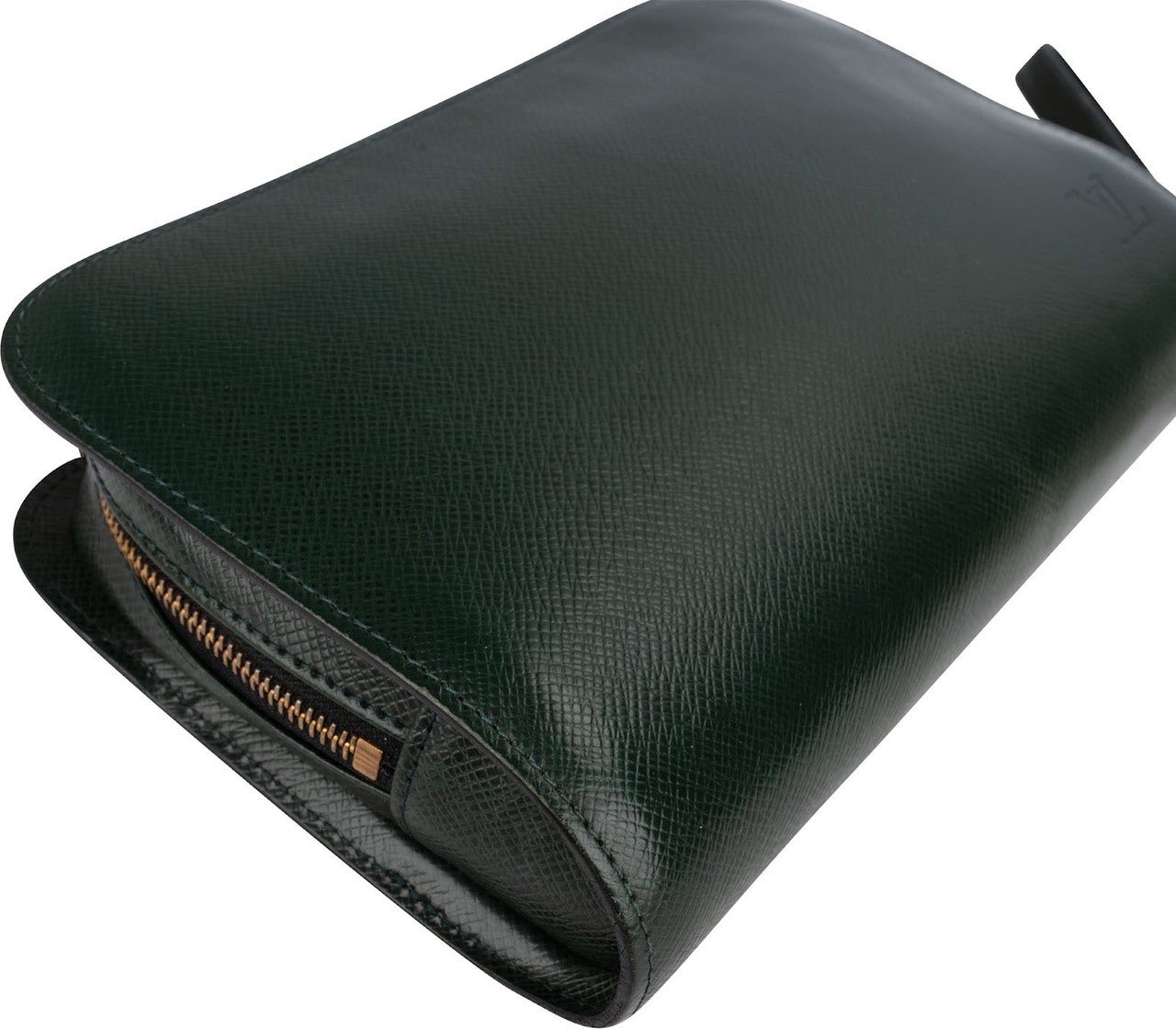 Louis Vuitton Green Taiga Leather Baikal Clutch Bag Groen