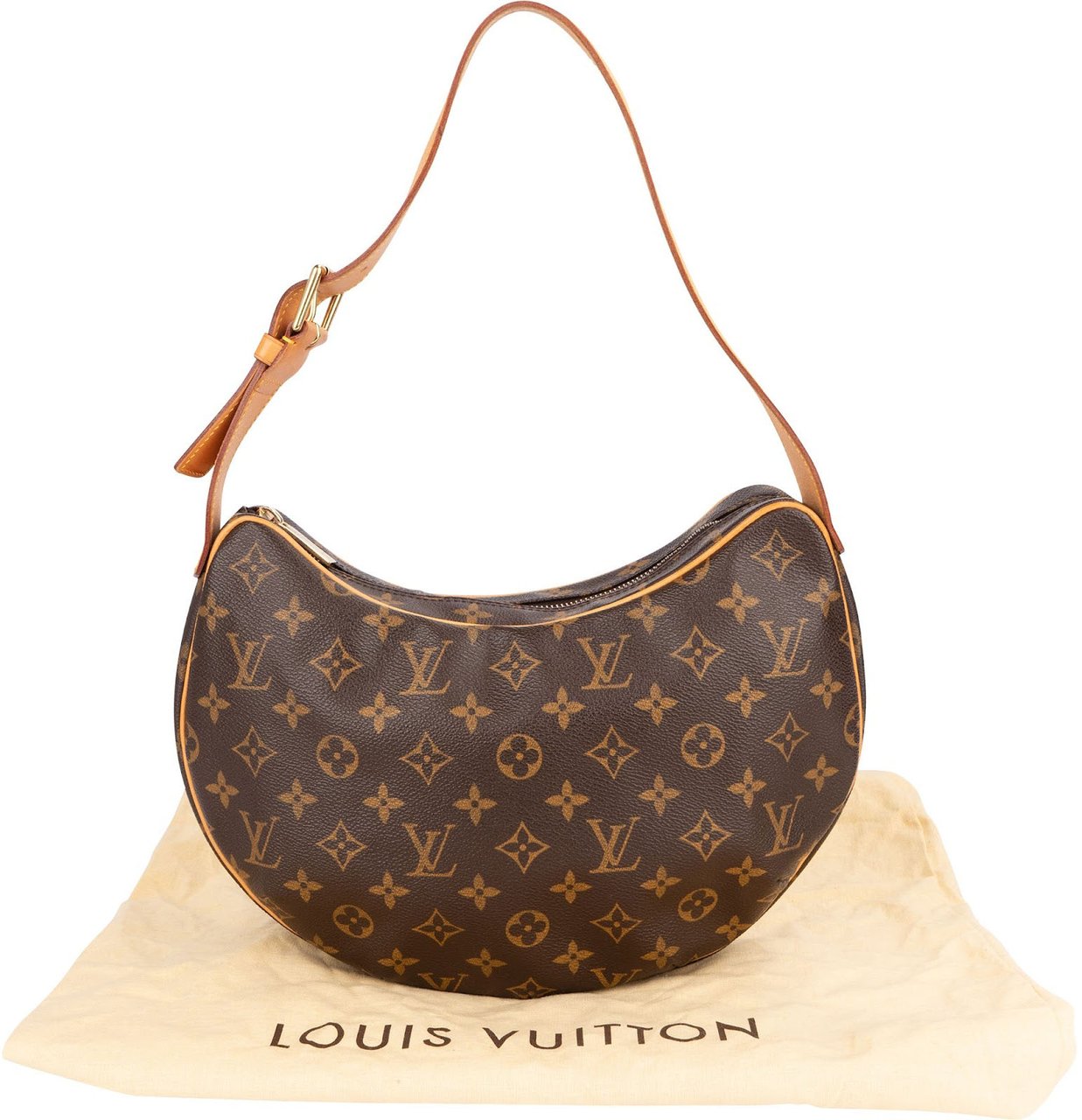Louis Vuitton Monogram Canvas Croissant MM Shoulder Bag Bruin