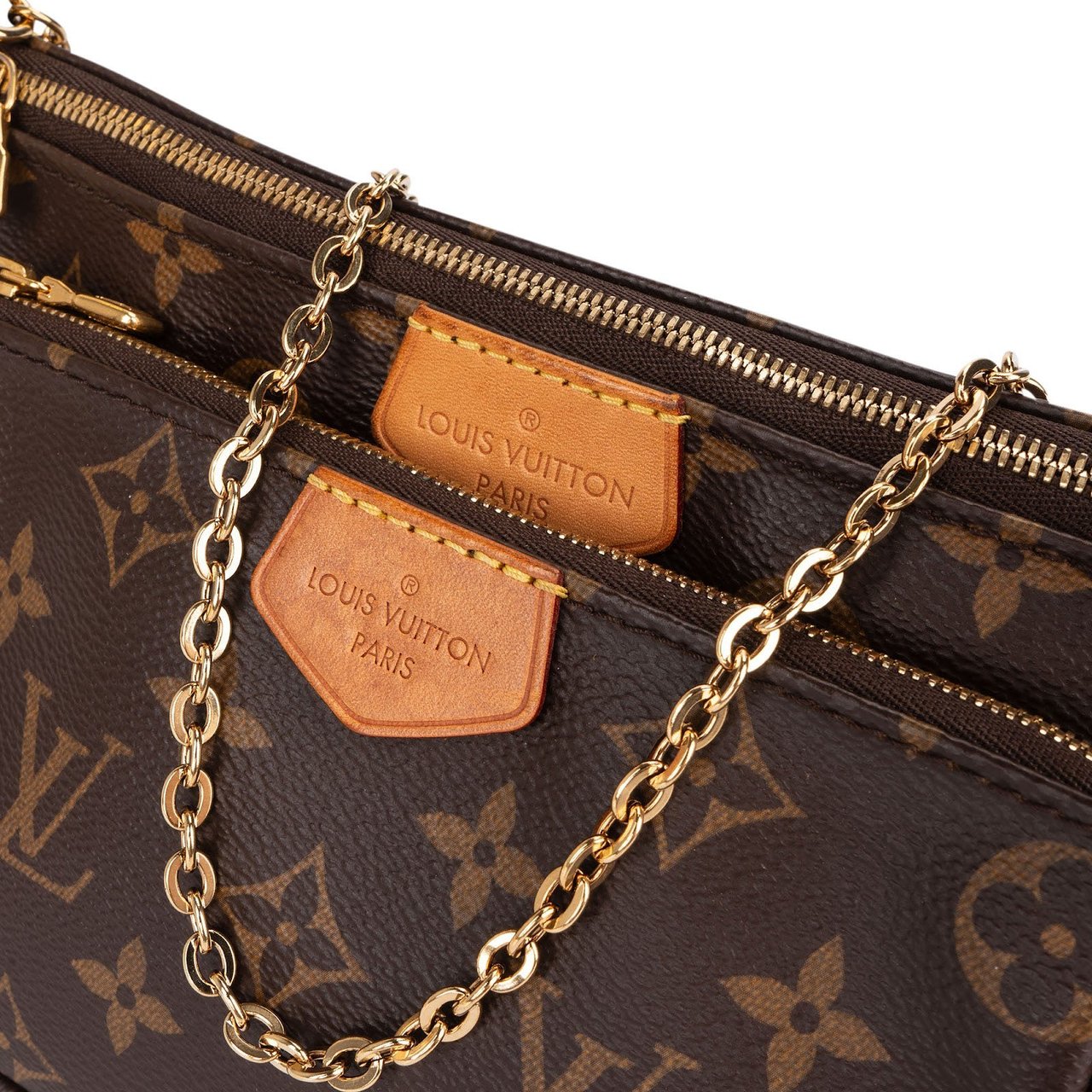 Louis Vuitton Monogram Canvas Multi Pochette Accessoires Crossbody Bag Bruin