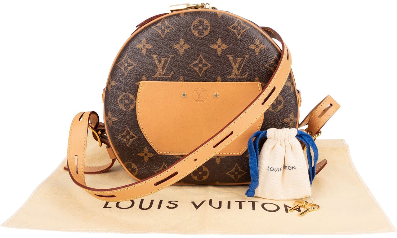 Louis Vuitton Monogram Canvas Boite Chapeau Souple MM Crossbody Bag Bruin