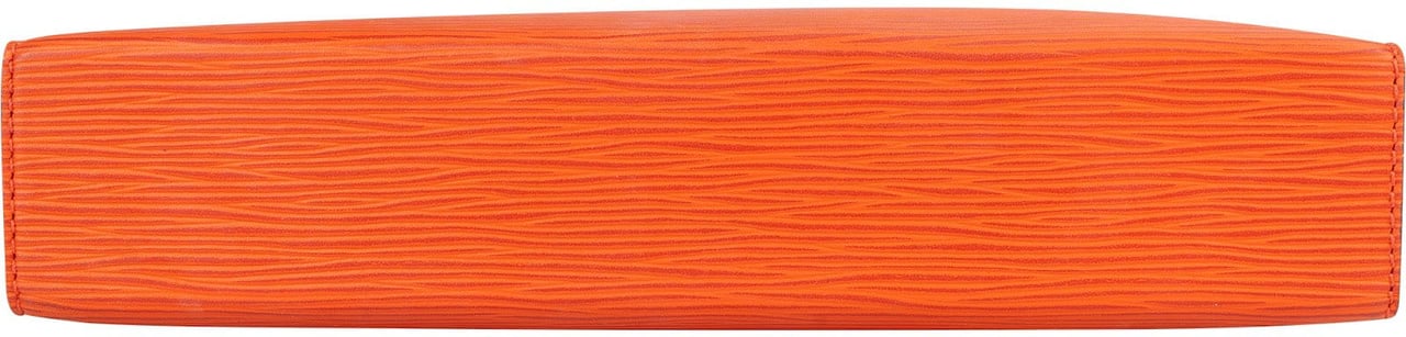 Louis Vuitton Orange Epi Leather Poche Toilette 26 Clutch Oranje