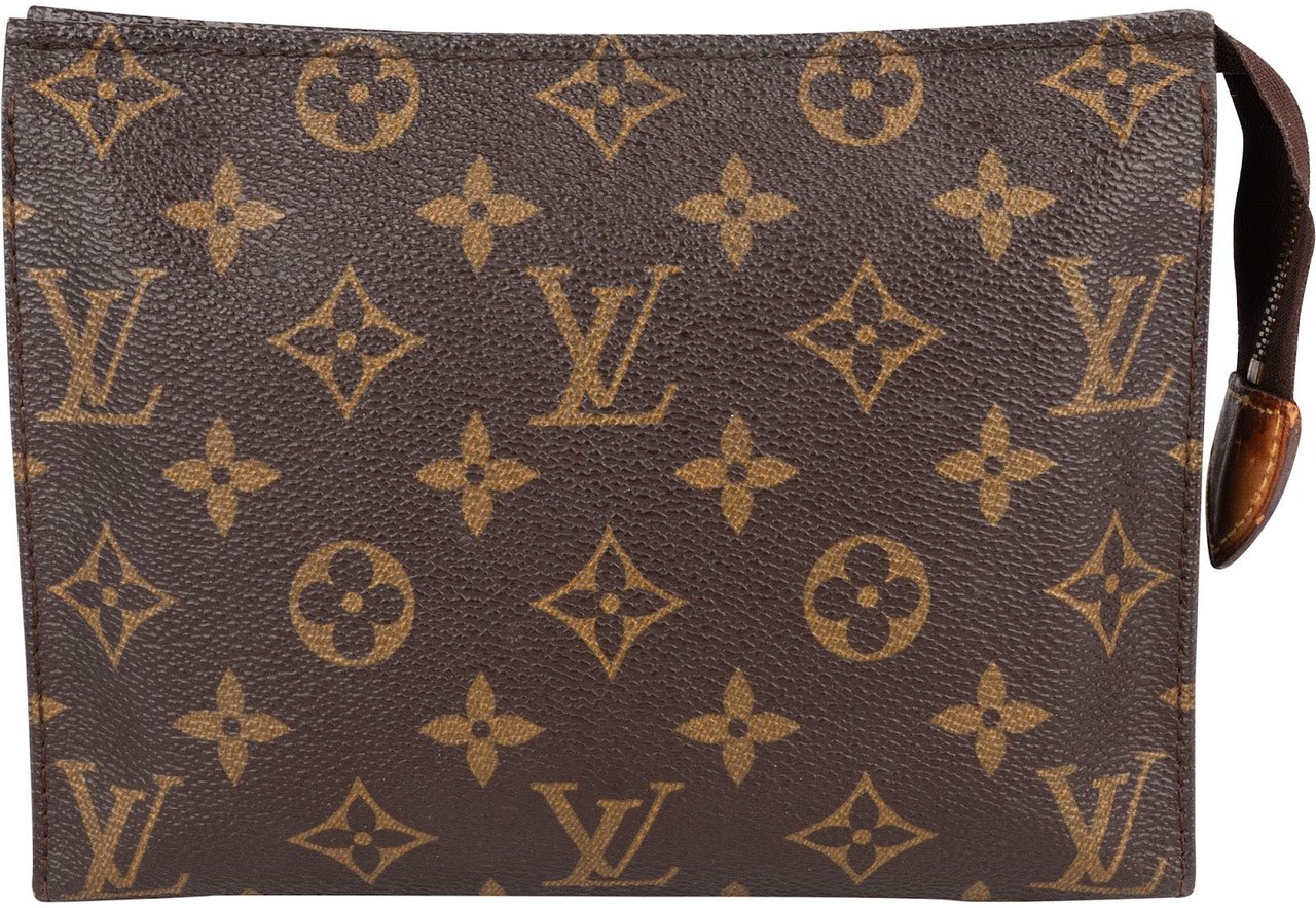 Louis Vuitton Monogram Canvas Poche Toilette 18 Clutch Bruin