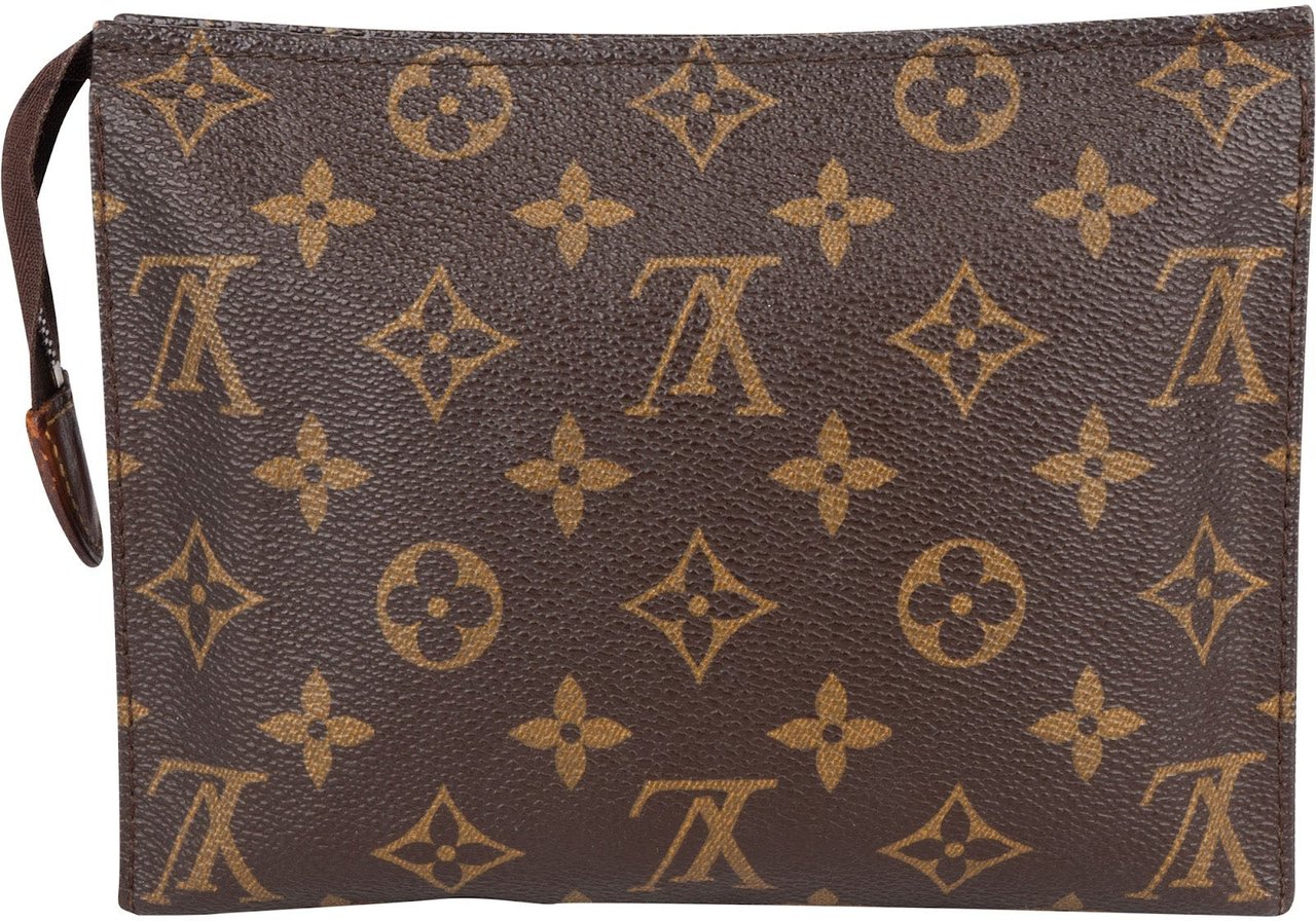 Louis Vuitton Monogram Canvas Poche Toilette 18 Clutch Bruin