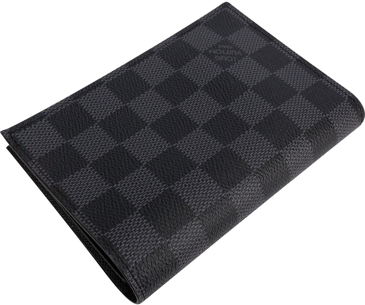 Louis Vuitton Monogram Damier Graphite Canvas Card Holder Passport Cover Zwart