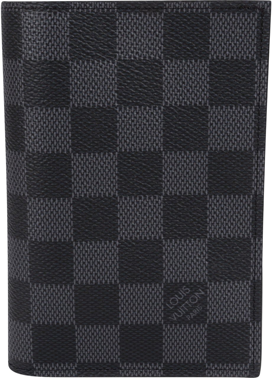 Louis Vuitton Monogram Damier Graphite Canvas Card Holder Passport Cover Zwart