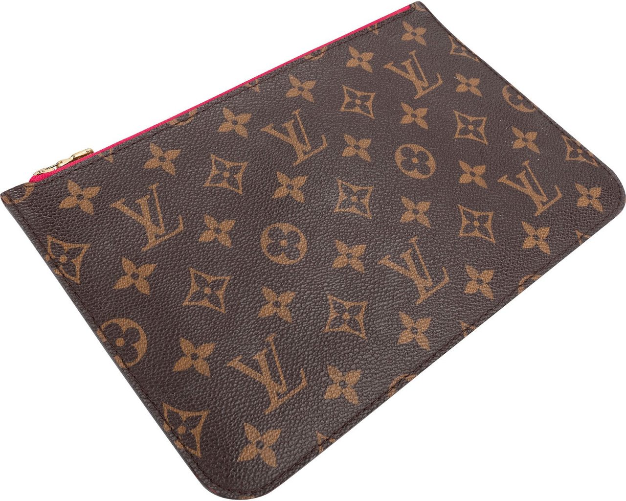 Louis Vuitton Monogram Canvas Neverfull Pochette Accessoires Clutch Rood