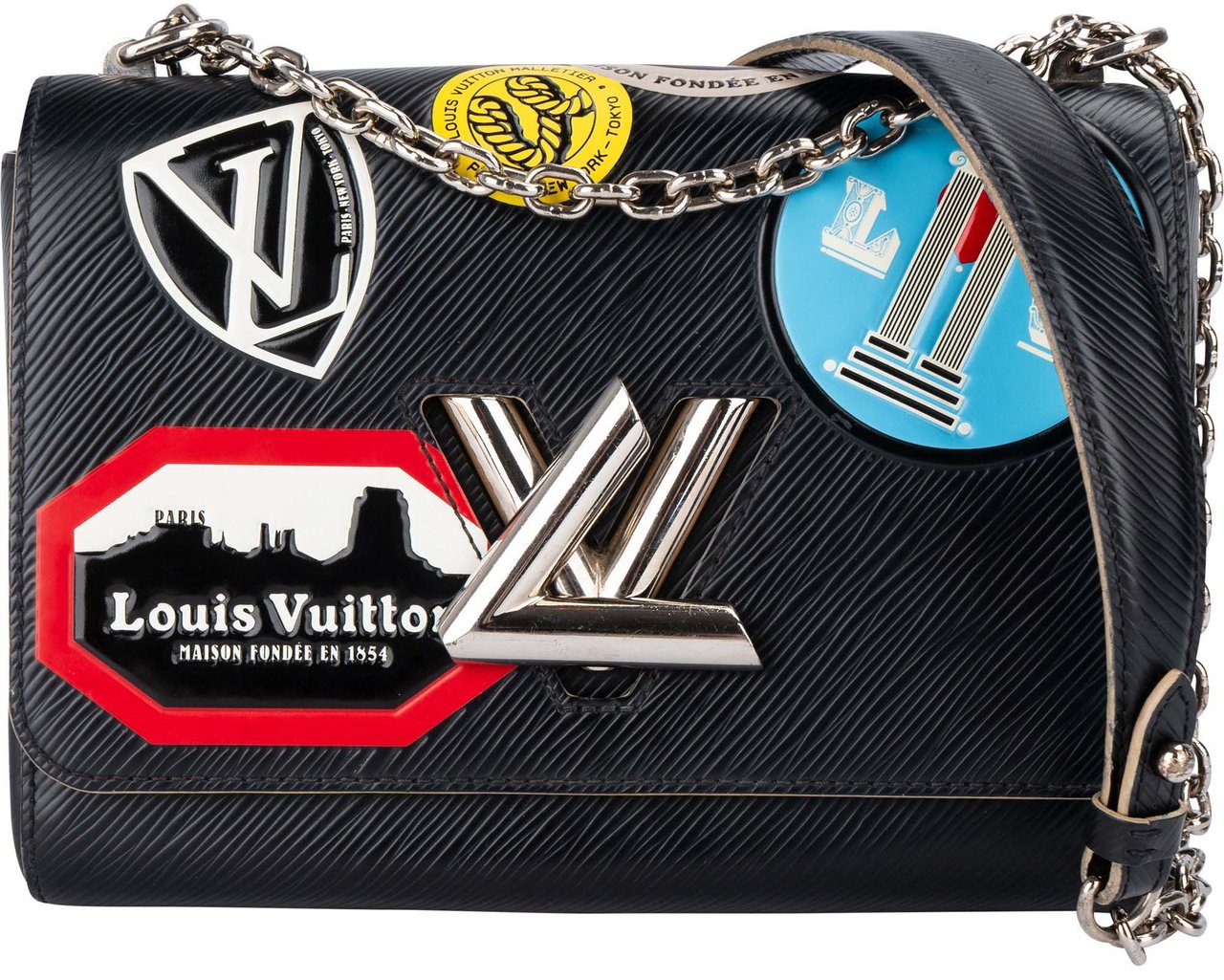 Louis Vuitton Louis Vuitton Noir Epi Leather Limited World Tour Twist Crossbody Bag Divers
