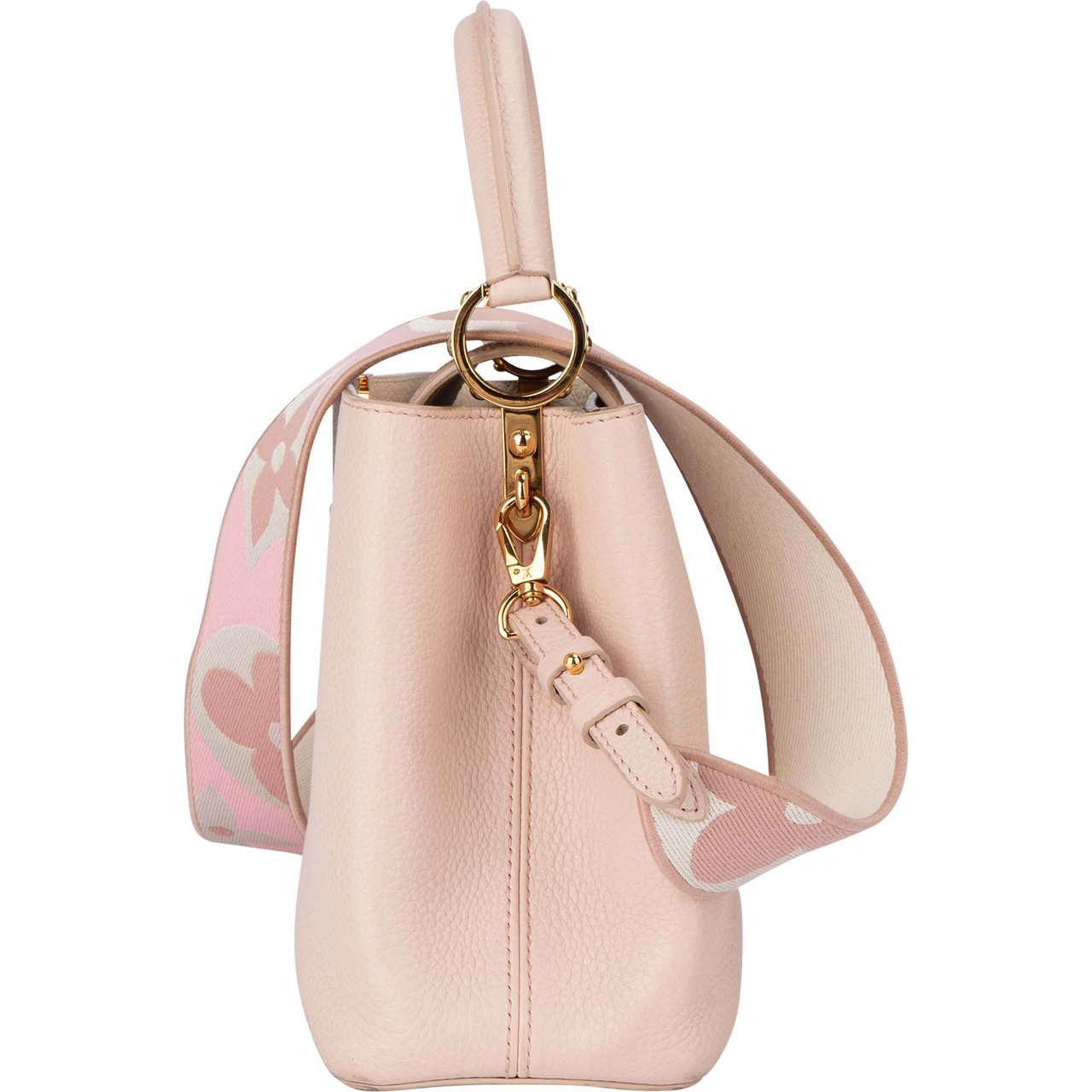 Louis Vuitton Louis Vuitton Pink Calfskin Capucines MM Coquille Handbag Roze