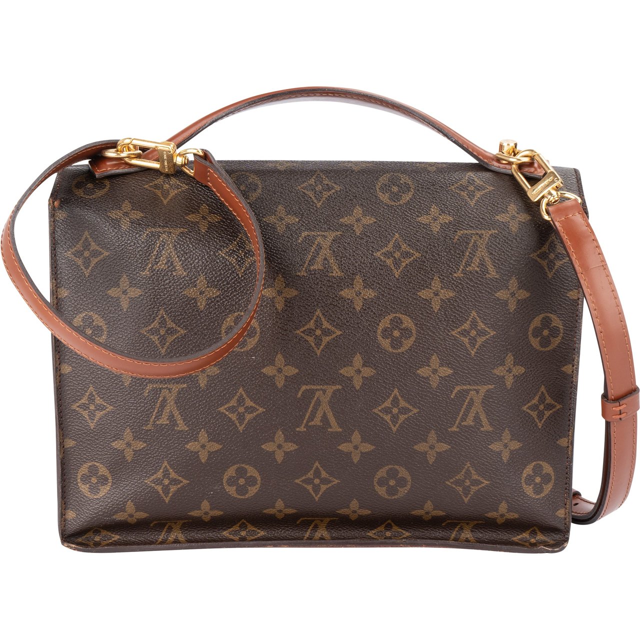 Louis Vuitton Louis Vuitton Canvas Monogram Monceau Handbag Bruin
