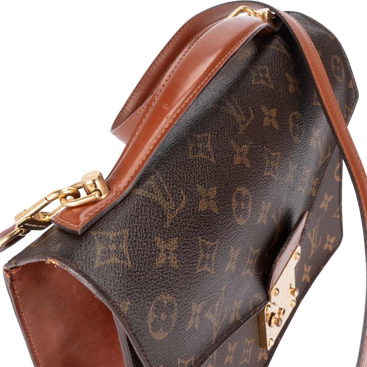 Louis Vuitton Louis Vuitton Canvas Monogram Monceau Handbag Bruin