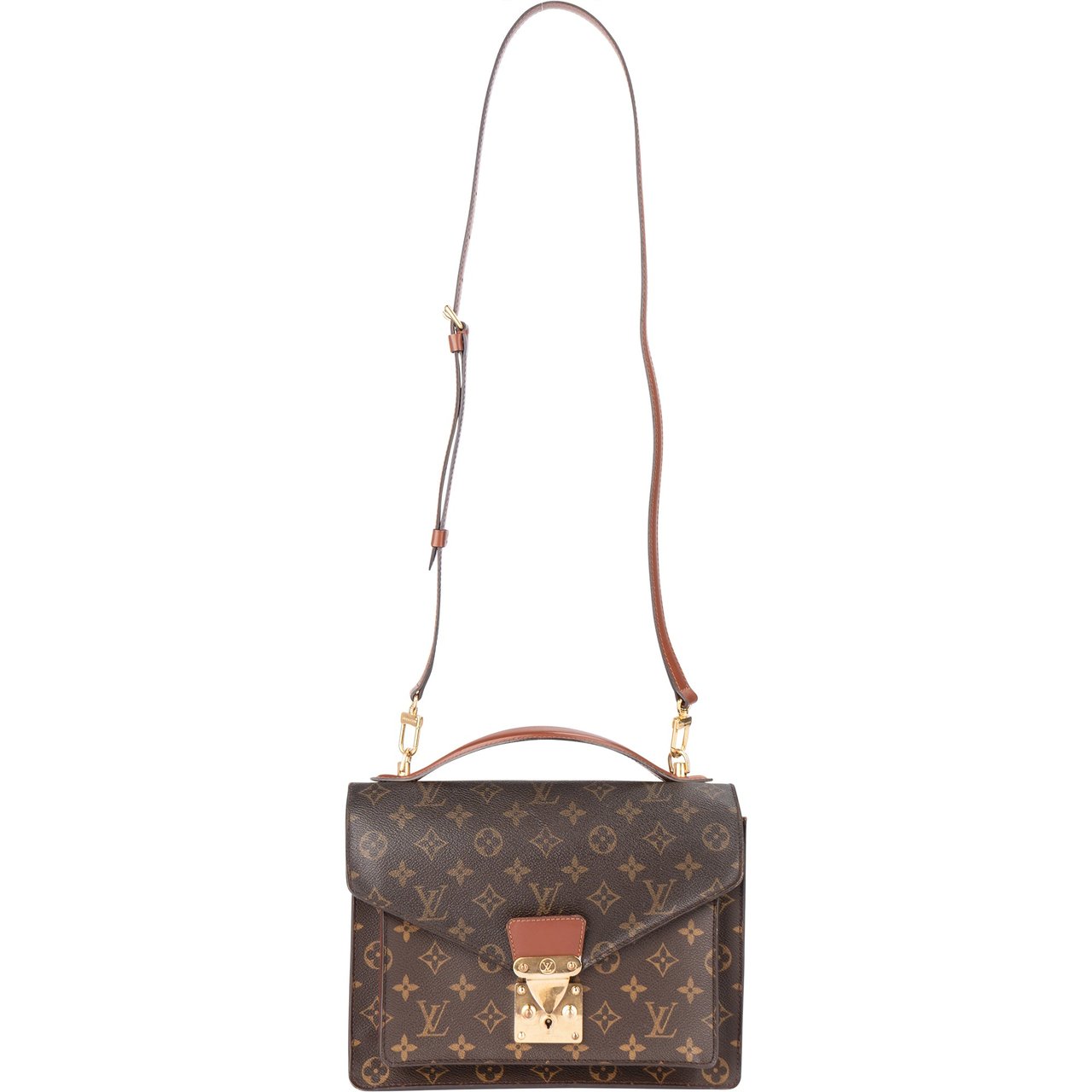 Louis Vuitton Louis Vuitton Canvas Monogram Monceau Handbag Bruin