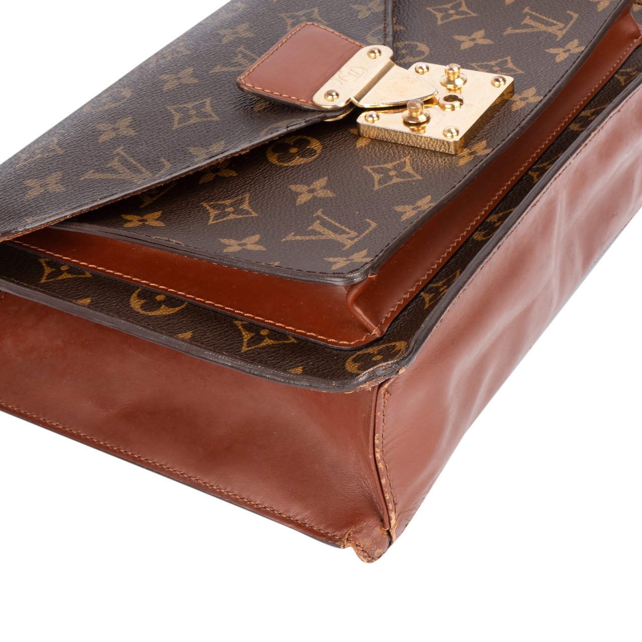 Louis Vuitton Louis Vuitton Canvas Monogram Monceau Handbag Bruin