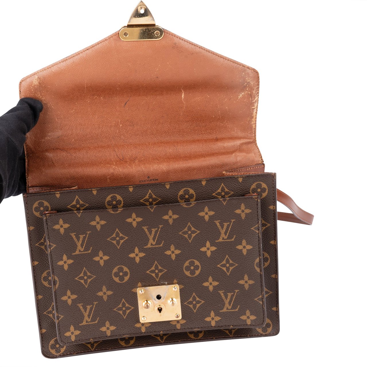Louis Vuitton Louis Vuitton Canvas Monogram Monceau Handbag Bruin