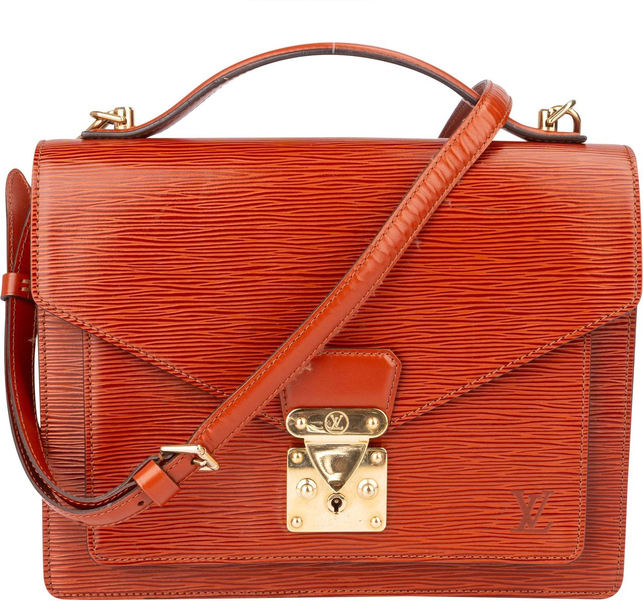 Louis Vuitton Louis Vuitton Cognac Epi Leather Monceau Handbag Divers