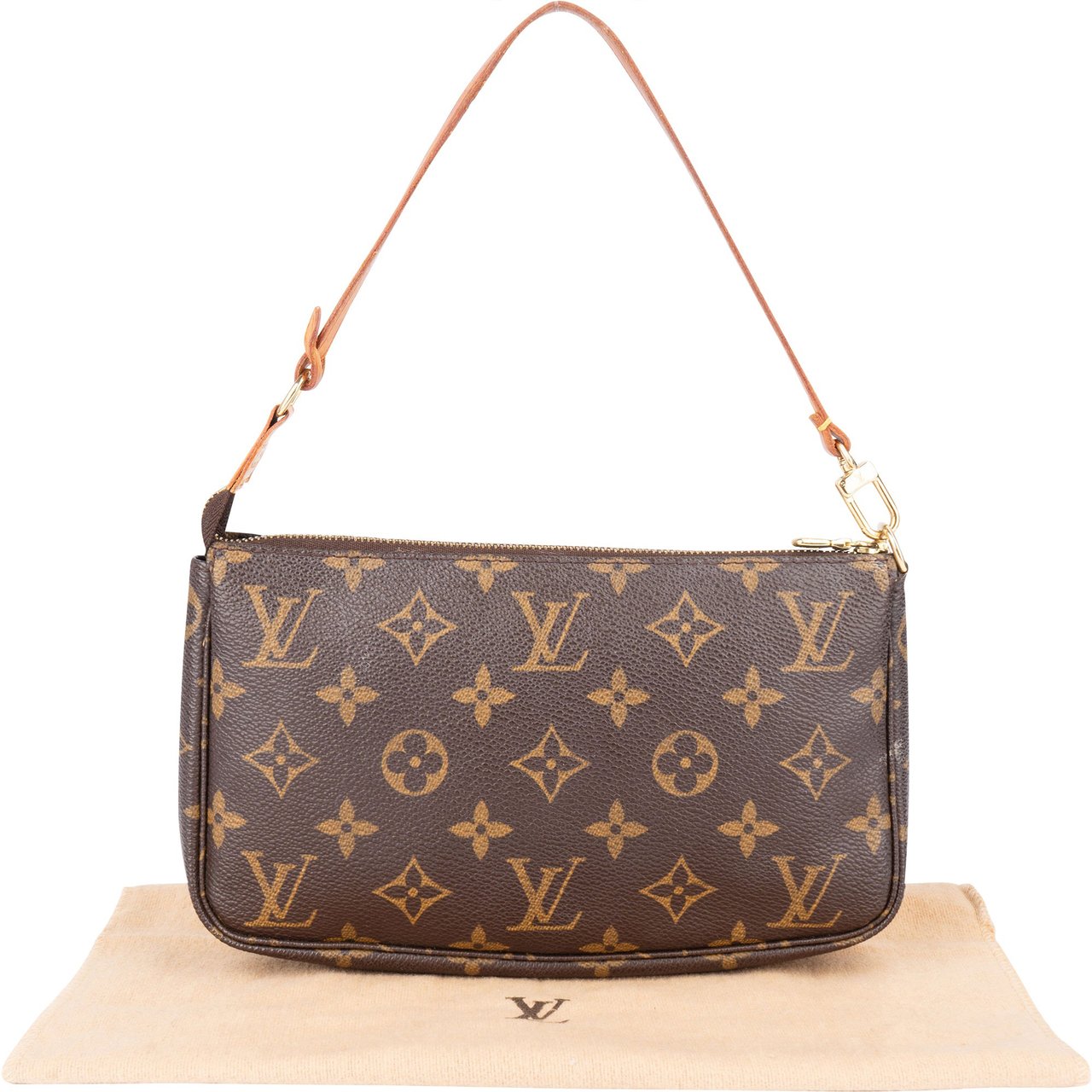 Louis Vuitton Louis Vuitton Canvas Monogram Pochette Accessoire Handbag Bruin