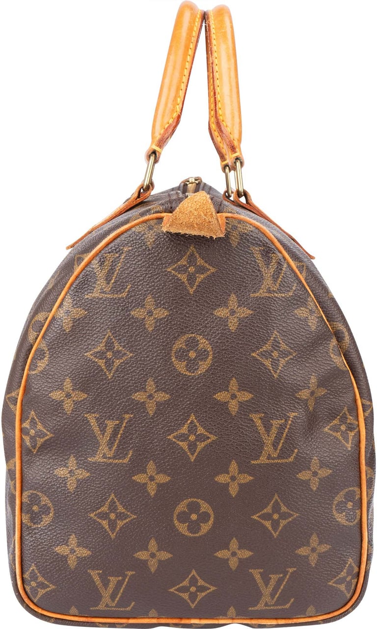 Louis Vuitton Louis Vuitton Canvas Monogram Speedy 30 Handbag Bruin