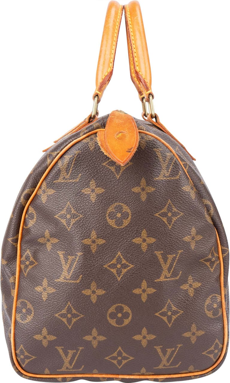 Louis Vuitton Louis Vuitton Canvas Monogram Speedy 30 Handbag Bruin