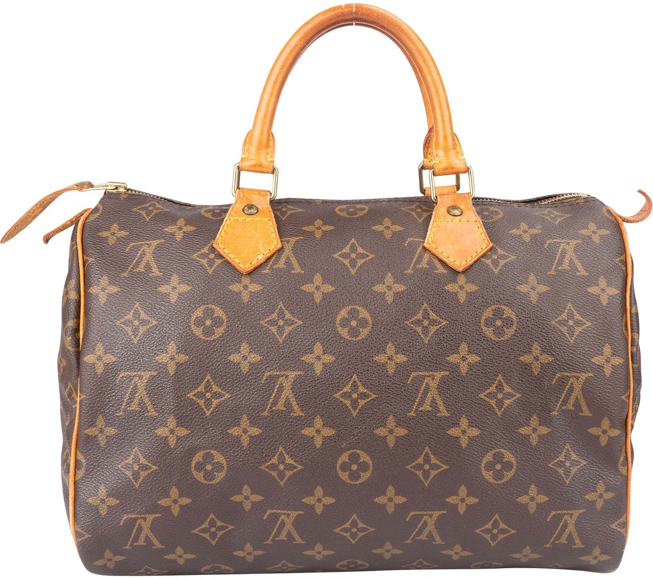 Louis Vuitton Louis Vuitton Canvas Monogram Speedy 30 Handbag Bruin