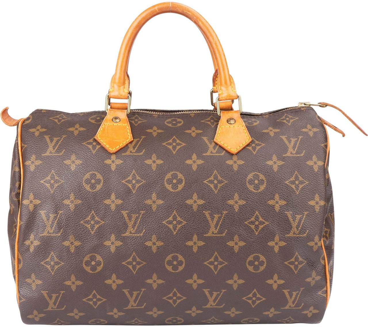 Louis Vuitton Louis Vuitton Canvas Monogram Speedy 30 Handbag Bruin