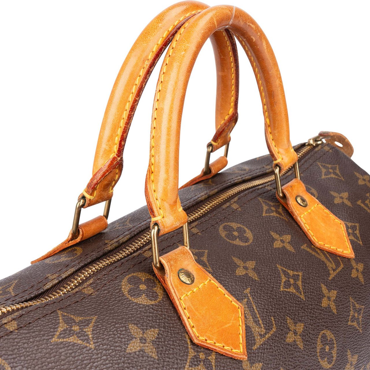 Louis Vuitton Louis Vuitton Canvas Monogram Speedy 30 Handbag Bruin