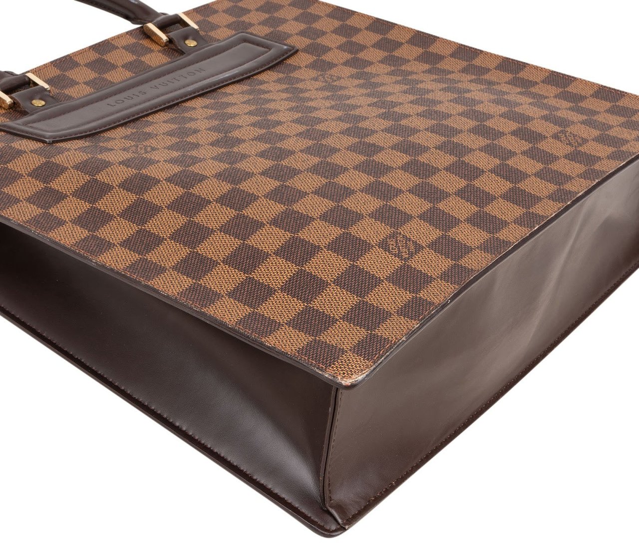 Louis Vuitton Monogram Damier Ebene Sac Plat Venice Handbag Bruin