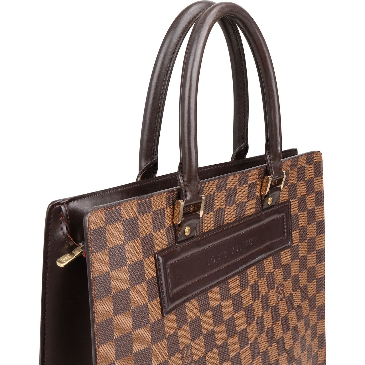 Louis Vuitton Monogram Damier Ebene Sac Plat Venice Handbag Bruin