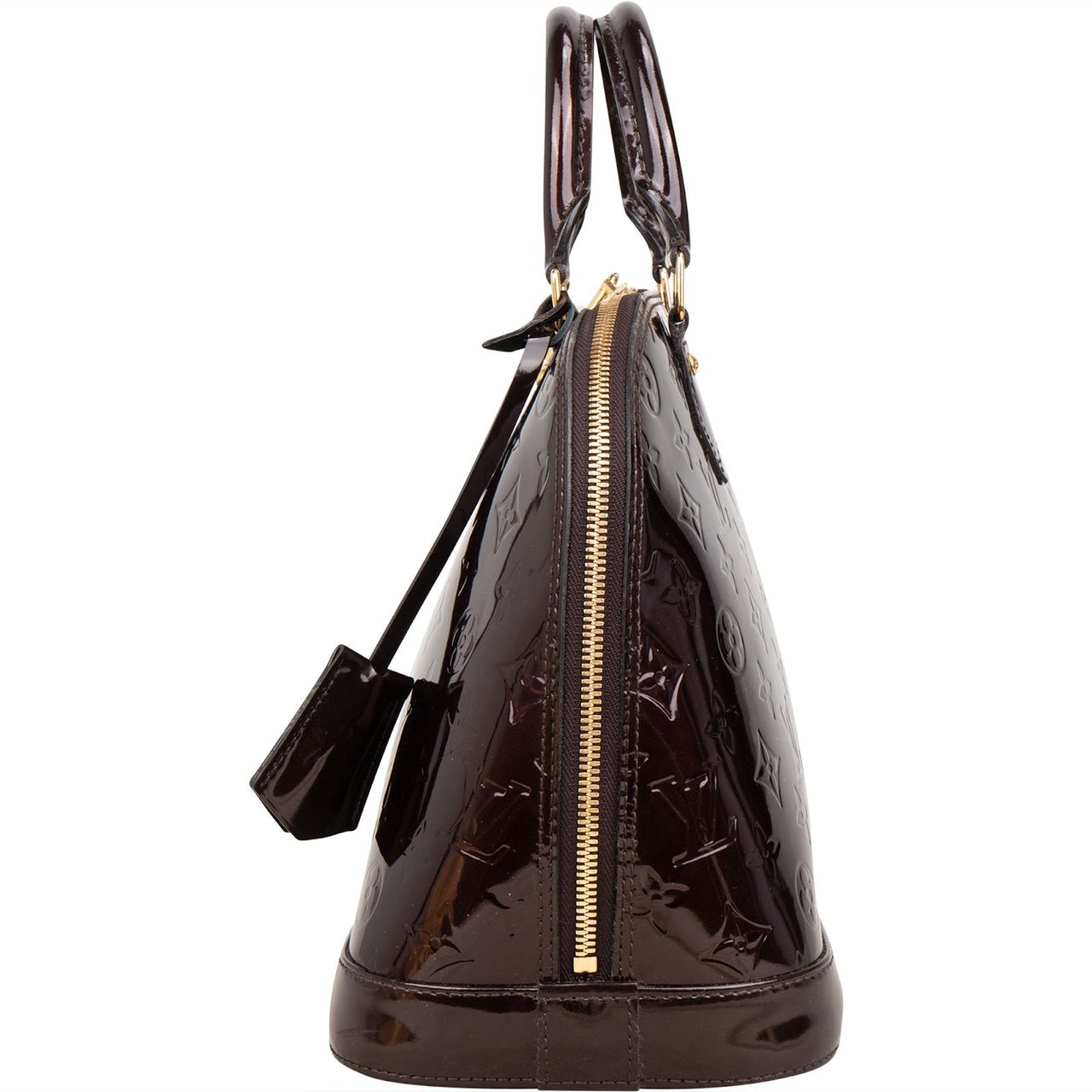 Louis Vuitton Monogram Vernis Amarante Alma PM Handbag Bruin