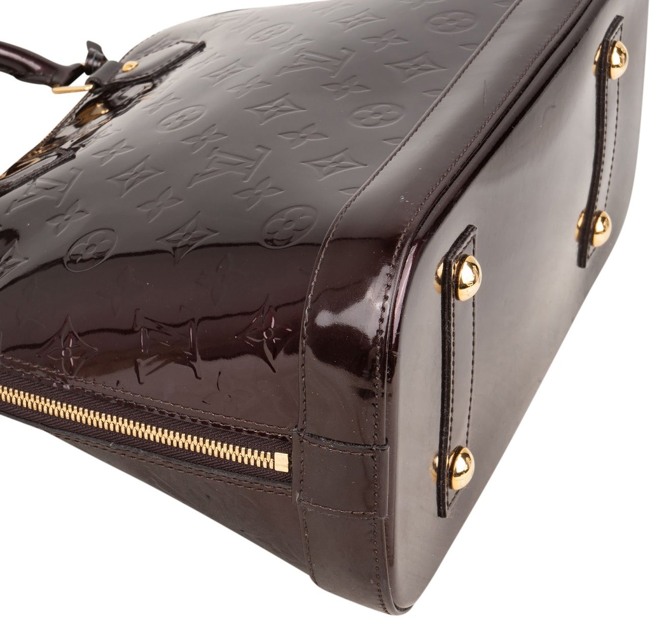 Louis Vuitton Monogram Vernis Amarante Alma PM Handbag Bruin