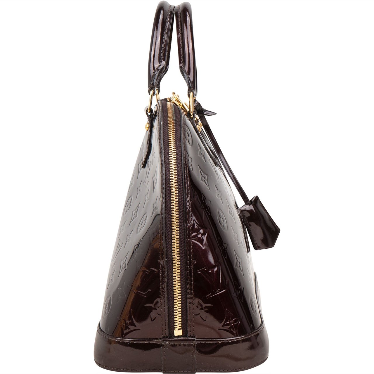 Louis Vuitton Monogram Vernis Amarante Alma PM Handbag Bruin