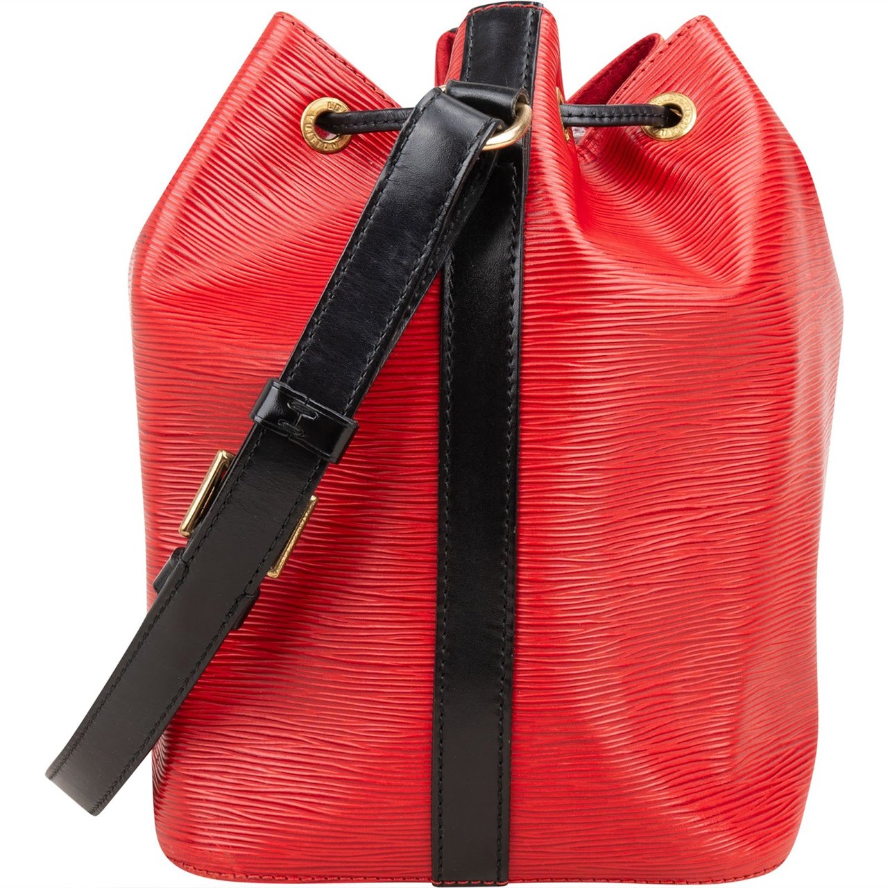 Louis Vuitton Bicolor Epi Leather Sac Noé Petit Shoulder Bag Rood
