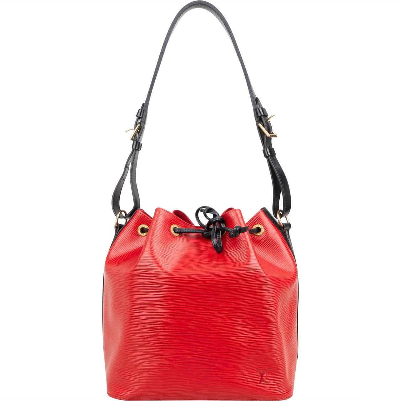 Louis Vuitton Bicolor Epi Leather Sac Noé Petit Shoulder Bag Rood