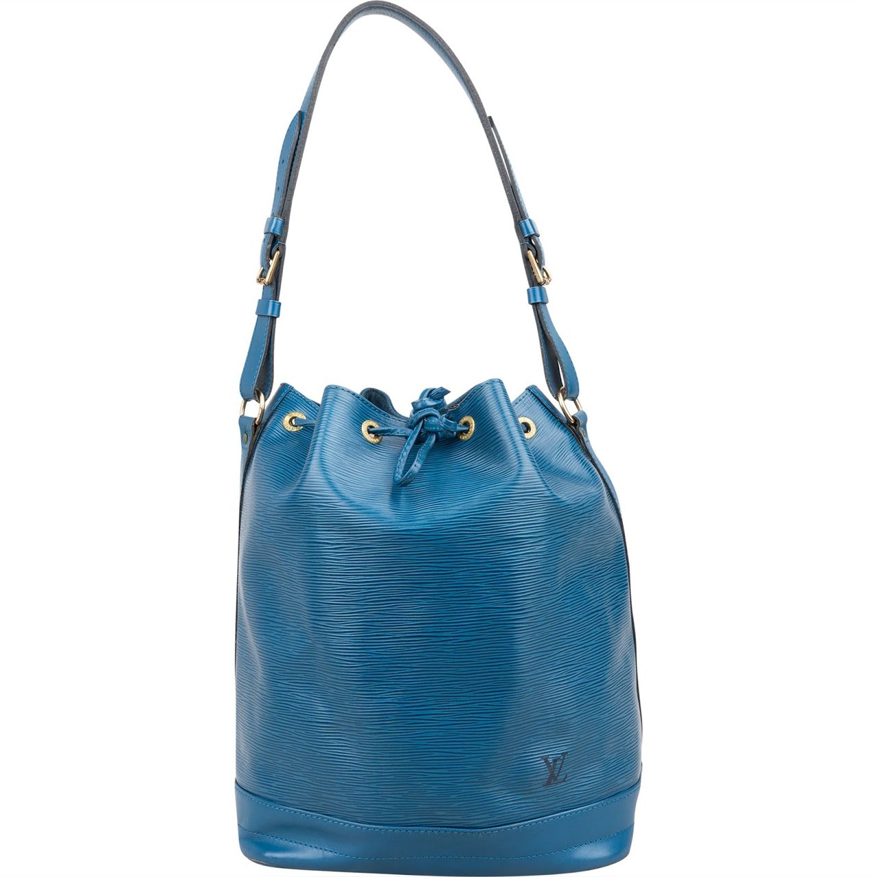 Louis Vuitton Blue Epi Leather Sac Noé Grande Shoulder Bag Blauw