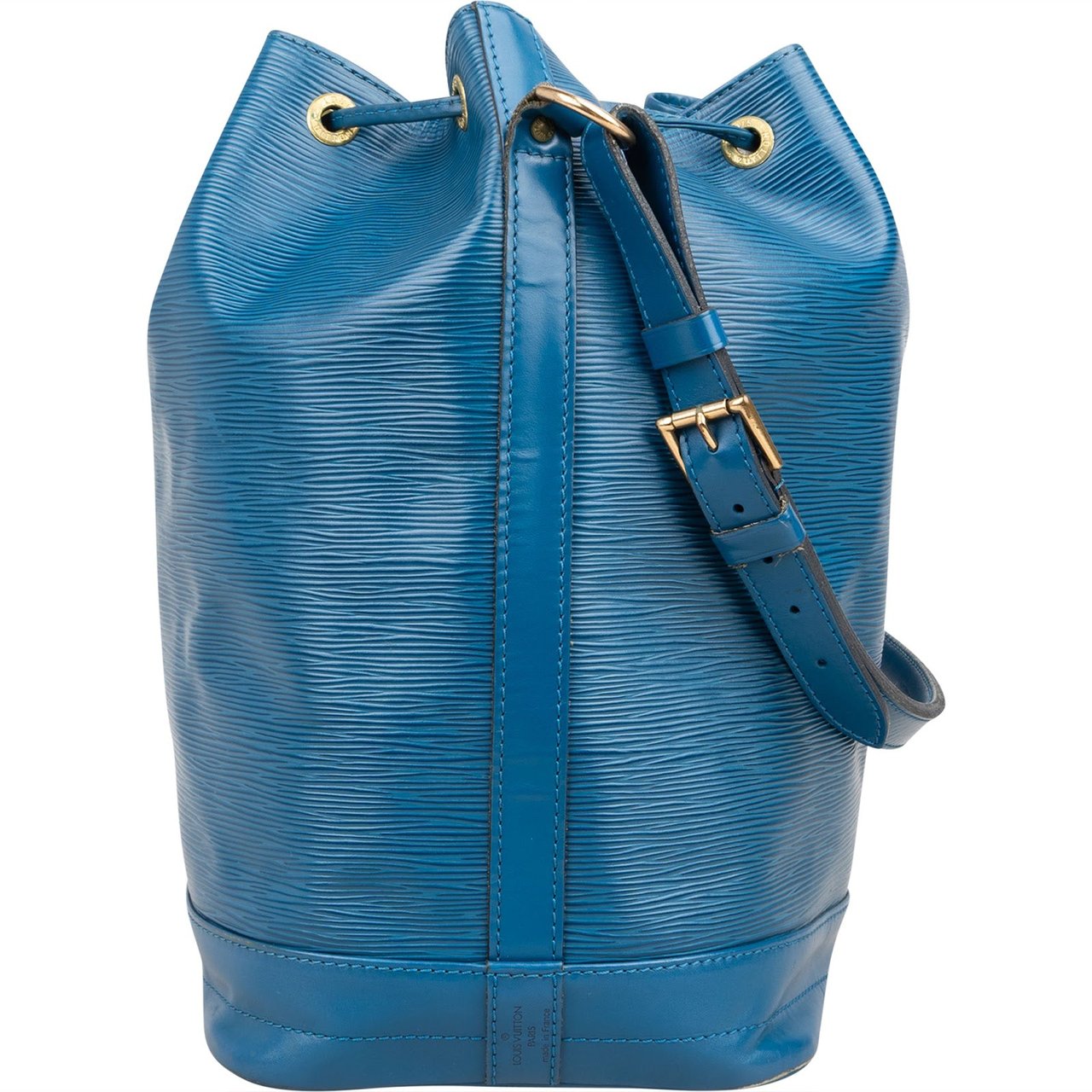Louis Vuitton Blue Epi Leather Sac Noé Grande Shoulder Bag Blauw