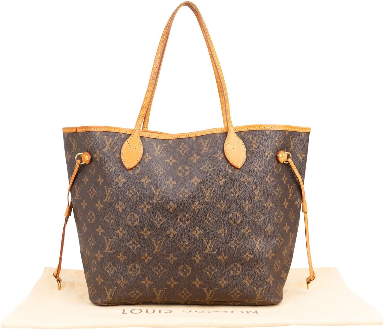 Louis Vuitton Monogram Canvas Neverfull MM Shoulder Bag Bruin