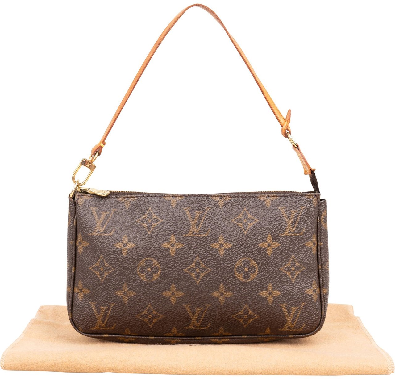 Louis Vuitton Monogram Canvas Pochette Accessoires Handbag Bruin