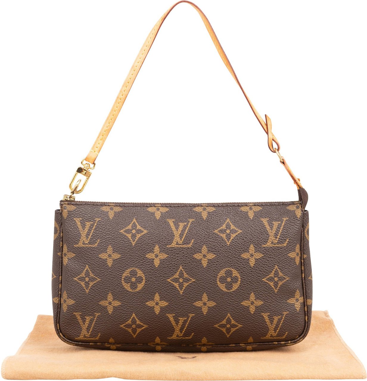 Louis Vuitton Monogram Canvas Pochette Accessoires Handbag Bruin