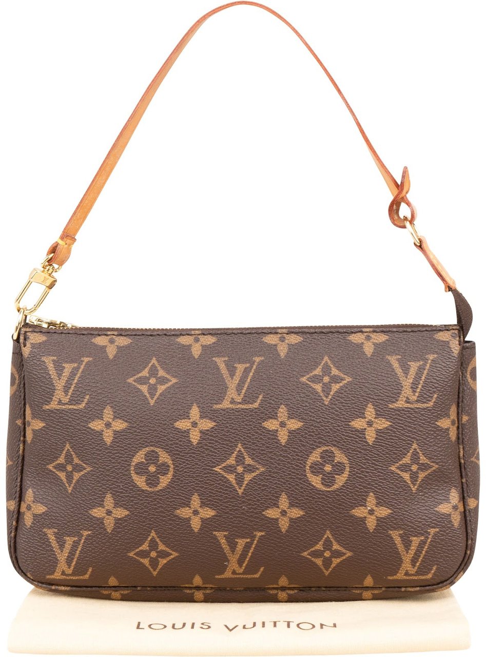 Louis Vuitton Monogram Canvas Pochette Accessoires Handbag Bruin