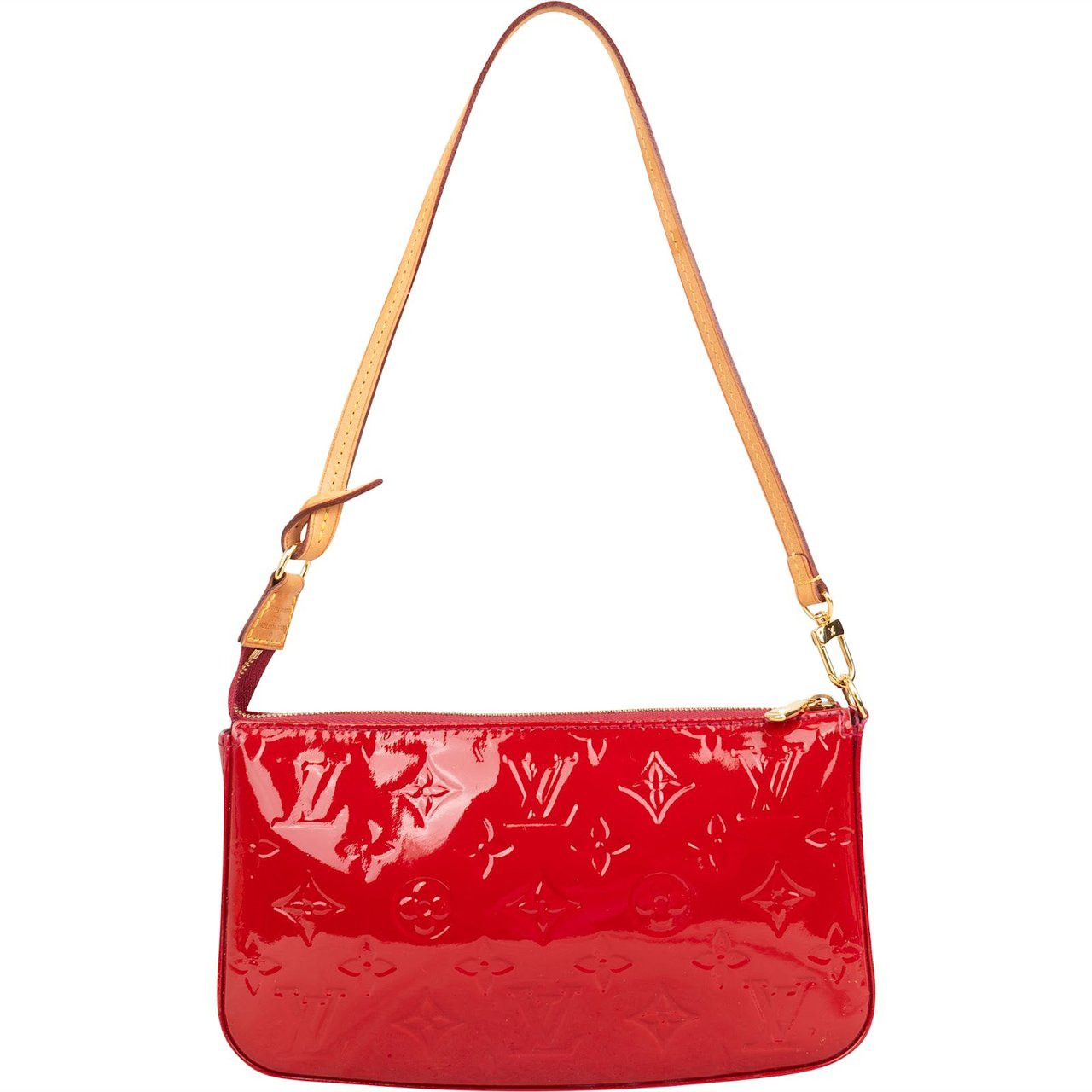 Louis Vuitton Monogram Vernis NM Pochette Accessoires Shoulder Bag Rood