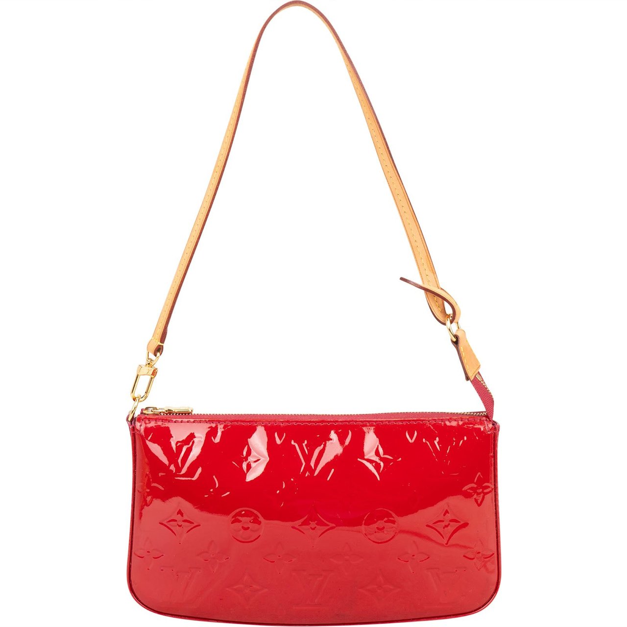Louis Vuitton Monogram Vernis NM Pochette Accessoires Shoulder Bag Rood
