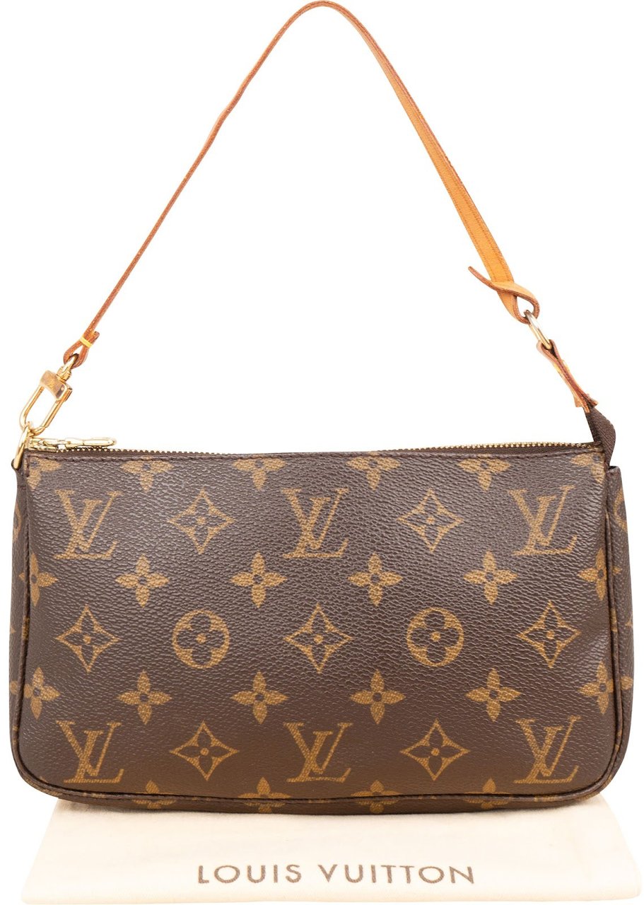 Louis Vuitton Monogram Canvas Pochette Accessoires Handbag Bruin