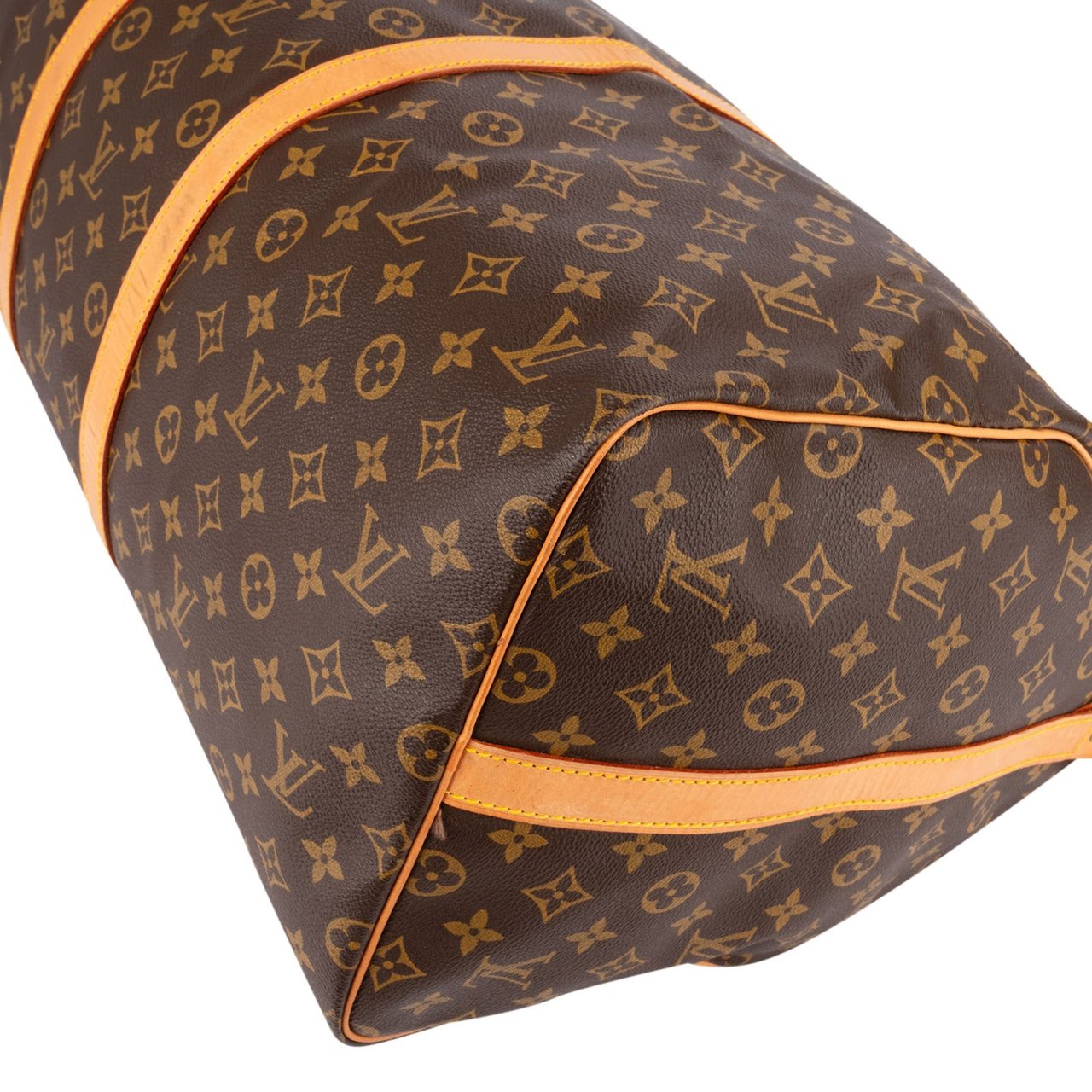 Louis Vuitton Monogram Canvas Keepall 55 Bandoulière Travel Bag Bruin