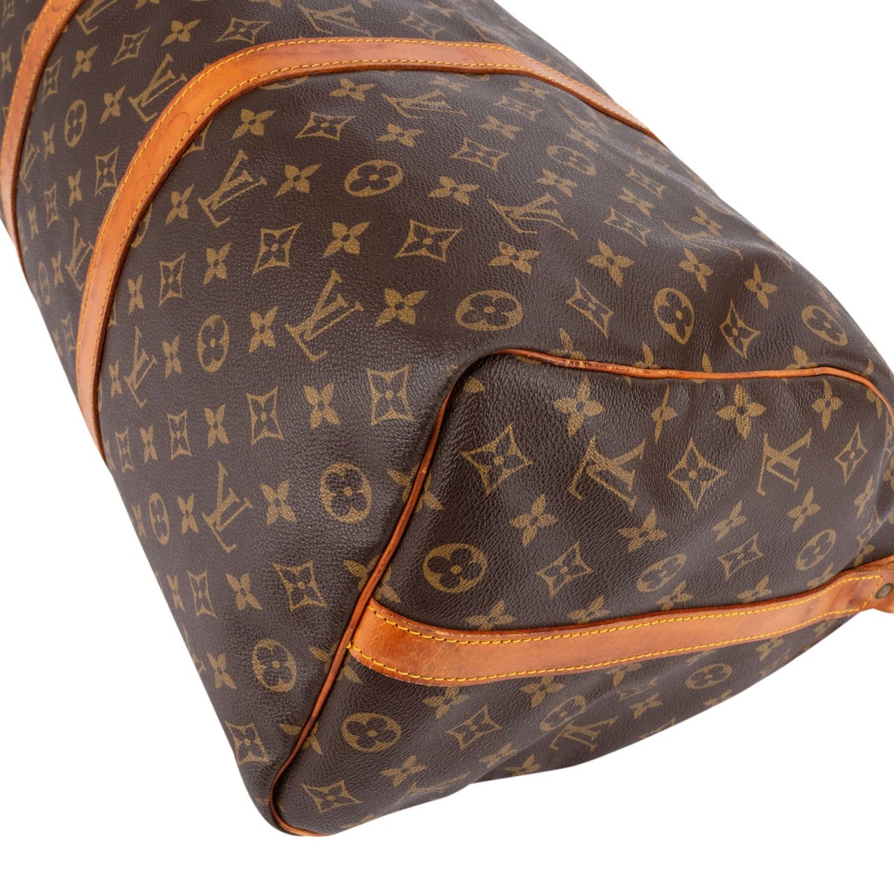 Louis Vuitton Monogram Canvas Keepall 50 Bandoulière Travel Bag Bruin