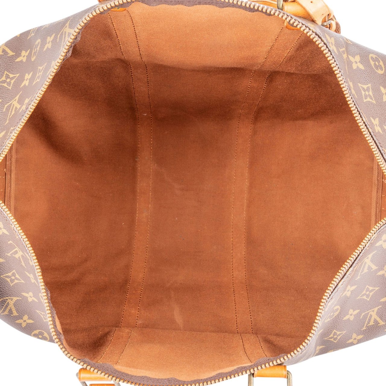 Louis Vuitton Monogram Canvas Keepall 50 Bandoulière Travel Bag Bruin