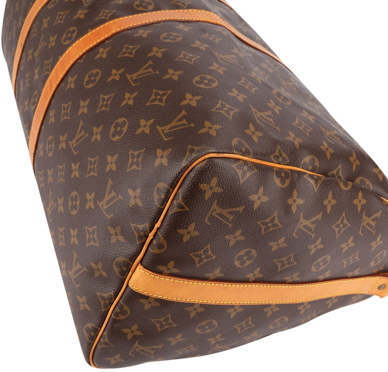 Louis Vuitton Monogram Canvas Keepall 55 Bandoulière Travel Bag Bruin