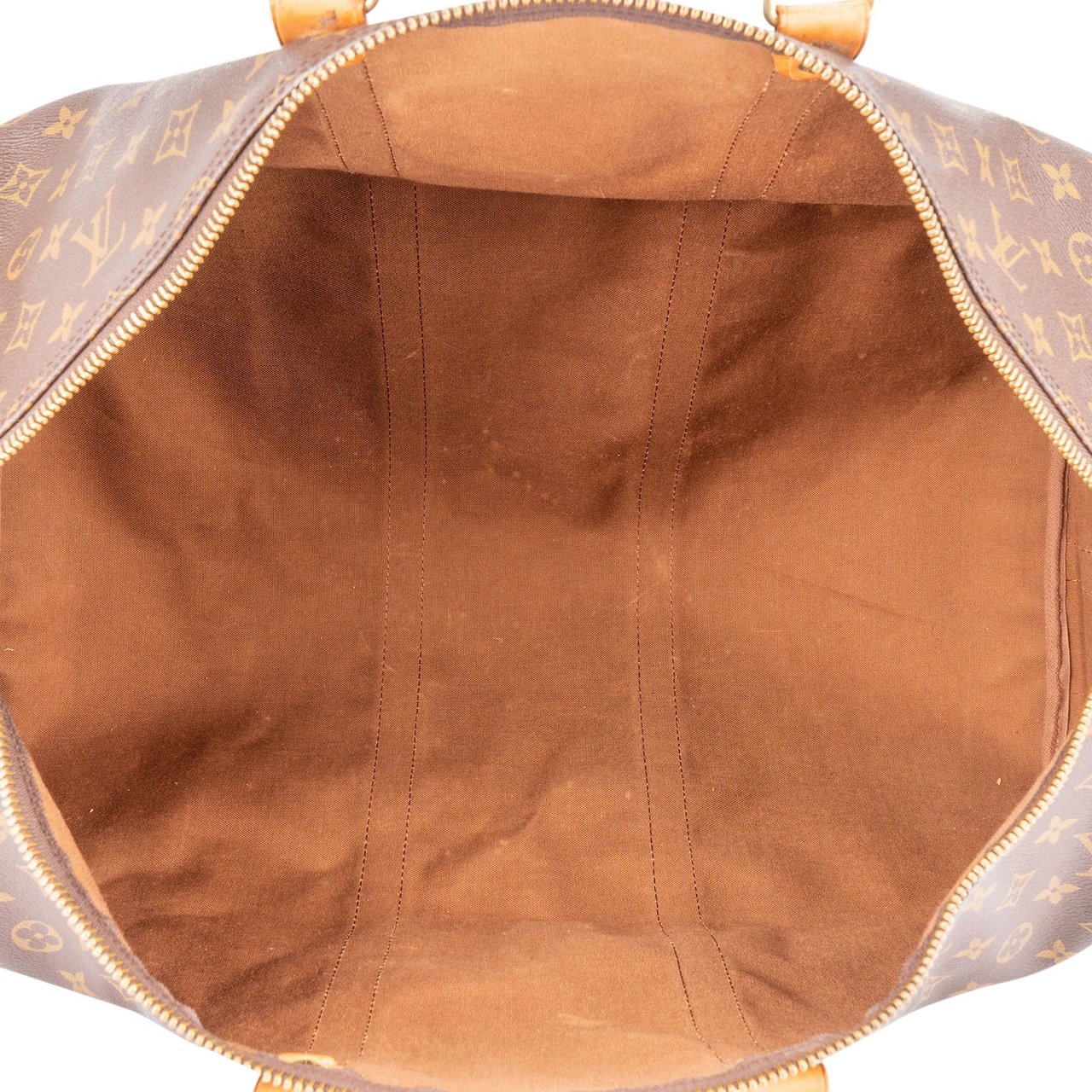 Louis Vuitton Monogram Canvas Keepall 55 Bandoulière Travel Bag Bruin